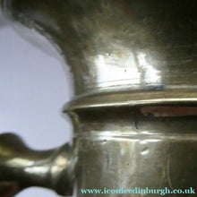 Load image into Gallery viewer, Antique VICTORIAN Pharmacy Heavy Solid Brass Mortar And Pestle 
