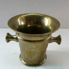Load image into Gallery viewer, Antique VICTORIAN Pharmacy Heavy Solid Brass Mortar And Pestle 
