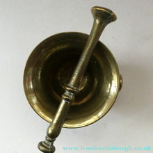 Load image into Gallery viewer, Antique VICTORIAN Pharmacy Heavy Solid Brass Mortar And Pestle 
