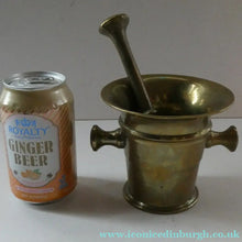 Load image into Gallery viewer, Antique VICTORIAN Pharmacy Heavy Solid Brass Mortar And Pestle 
