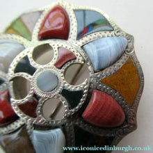 Load image into Gallery viewer, SCOTTISH VICTORIAN SILVER &amp; Agate Hardstone Brooch
