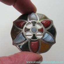 Load image into Gallery viewer, SCOTTISH VICTORIAN SILVER &amp; Agate Hardstone Brooch
