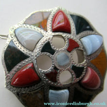 Load image into Gallery viewer, SCOTTISH VICTORIAN SILVER &amp; Agate Hardstone Brooch
