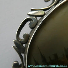 Load image into Gallery viewer, Victorian Silver Brooch with Miniature Painting of Holyrood Palace in Edinburgh
