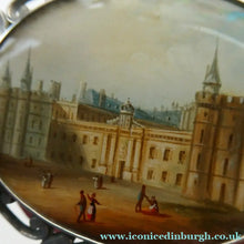 Load image into Gallery viewer, Victorian Silver Brooch with Miniature Painting of Holyrood Palace in Edinburgh
