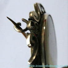 Load image into Gallery viewer, Victorian Silver Brooch with Miniature Painting of Holyrood Palace in Edinburgh
