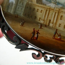 Load image into Gallery viewer, Victorian Silver Brooch with Miniature Painting of Holyrood Palace in Edinburgh

