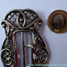 Load image into Gallery viewer, Victorian Large Silver Buckle Hallmarked 1887
