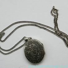 Load image into Gallery viewer, Large Victorian Solid Silver Locket and Thick Chain
