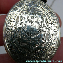 Load image into Gallery viewer, Large Victorian Solid Silver Locket and Thick Chain
