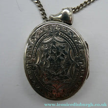 Load image into Gallery viewer, Large Victorian Solid Silver Locket and Thick Chain
