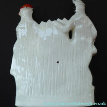 Load image into Gallery viewer, Antique STAFFORDSHIRE Flatback Figurine. Victorian Couple Standing Beside a Water Wall. Excellent Condition
