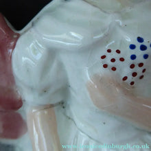 Load image into Gallery viewer, Antique STAFFORDSHIRE Flatback Figurine. Victorian Couple Standing Beside a Water Wall. Excellent Condition
