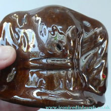 Load image into Gallery viewer, Antique Staffordshire 19th Century Bank or Money Box with Treacle Glaze. In the form of a Spaniel's Head
