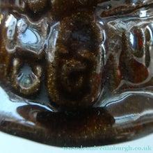 Load image into Gallery viewer, Antique Staffordshire 19th Century Bank or Money Box with Treacle Glaze. In the form of a Spaniel's Head
