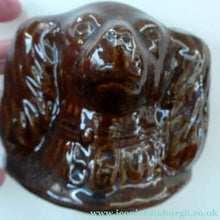 Load image into Gallery viewer, Antique Staffordshire 19th Century Bank or Money Box with Treacle Glaze. In the form of a Spaniel's Head
