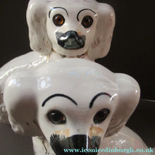 Load image into Gallery viewer, Victorian Antique Staffordshire Chimney Spaniels or Wally Dugs. 1880s PAIR
