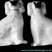 Load image into Gallery viewer, Victorian Antique Staffordshire Chimney Spaniels or Wally Dugs. 1880s PAIR
