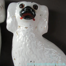 Load image into Gallery viewer, Victorian Antique Staffordshire Chimney Spaniels or Wally Dugs. 1880s PAIR
