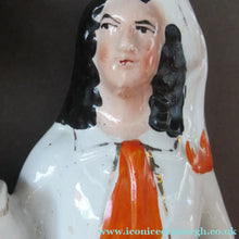 Load image into Gallery viewer, Large Antique Staffordshire Flatback Figurine Couple Harvesting 

