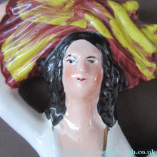 Load image into Gallery viewer, Large Antique Staffordshire Flatback Figurine Couple Harvesting 
