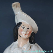 Load image into Gallery viewer, Antique Victorian STAFFORDSHIRE Figurine. Huntsman (Wearing a Cap with Cockade) on Horseback; 14 3/4 inches
