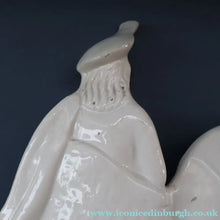 Load image into Gallery viewer, Antique Victorian STAFFORDSHIRE Figurine. Huntsman (Wearing a Cap with Cockade) on Horseback; 14 3/4 inches

