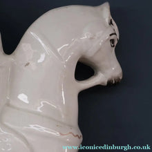 Load image into Gallery viewer, Antique Victorian STAFFORDSHIRE Figurine. Huntsman (Wearing a Cap with Cockade) on Horseback; 14 3/4 inches

