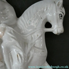 Load image into Gallery viewer, 1860s Staffordshire Kilted Scotsman or Highlander on Horseback 
