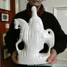 Load image into Gallery viewer, 1860s Staffordshire Kilted Scotsman or Highlander on Horseback 
