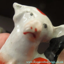 Load image into Gallery viewer, Miniature Antique Staffordshire Flatback Wee Girl with Massive Sheep
