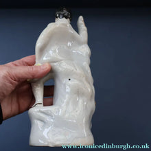 Load image into Gallery viewer, Unusual ANTIQUE Victorian Staffordshire Figurine of a Little Shepherd with Sheep at his Feet
