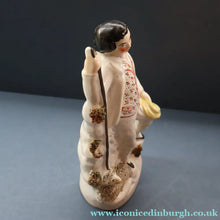 Load image into Gallery viewer, Unusual ANTIQUE Victorian Staffordshire Figurine of a Little Shepherd with Sheep at his Feet
