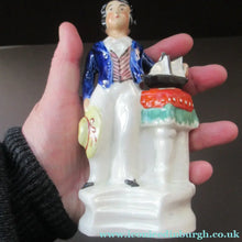 Load image into Gallery viewer, Staffordshire Figurine. 1850s Prince of Wales with Pond Yacht
