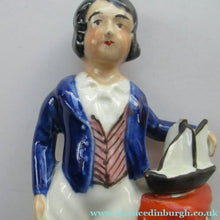 Load image into Gallery viewer, Staffordshire Figurine. 1850s Prince of Wales with Pond Yacht

