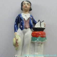 Load image into Gallery viewer, Staffordshire Figurine. 1850s Prince of Wales with Pond Yacht
