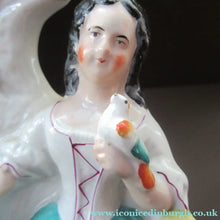 Load image into Gallery viewer, Victorian Staffordshire Spill Vase Flatback. Couple at a Water Well
