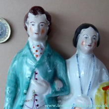 Load image into Gallery viewer, STAFFORDSHIRE FIGURINE. Miniature Model of the Prince and Princess of Wales
