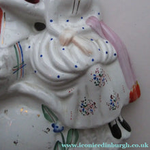 Load image into Gallery viewer, Genuine Staffordshire Flatback Figurine. Poor Man's Clock
