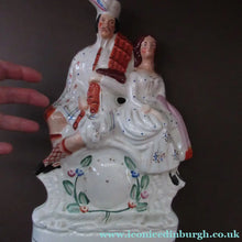 Load image into Gallery viewer, Genuine Staffordshire Flatback Figurine. Poor Man's Clock
