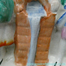 Load image into Gallery viewer, Antique STAFFORDSHIRE Flatback Figurine / SPILL VASE. Victorian Couple Standing Beside a Water Wall
