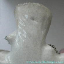 Load image into Gallery viewer, Antique STAFFORDSHIRE Flatback Figurine / SPILL VASE. Victorian Couple Standing Beside a Water Wall
