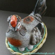 Load image into Gallery viewer, LARGE Antique Staffordshire Hen on Nest / Hen on Basket Lidded Dish. Beautiful Colours
