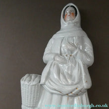 Load image into Gallery viewer, Antique 19th Century STAFFORDSHIRE Pottery Figurine of a Scottish Newhaven Fishwife Media 1 of 14
