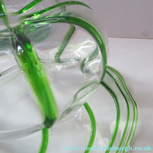 Load image into Gallery viewer, Victorian Art Glass Bowl Green Trails Stuart &amp; Sons Stourbridge
