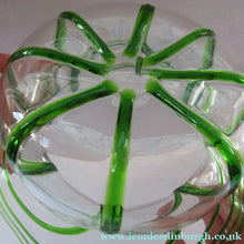 Load image into Gallery viewer, Victorian Art Glass Bowl Green Trails Stuart &amp; Sons Stourbridge
