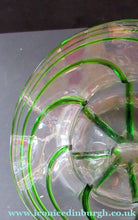 Load image into Gallery viewer, Victorian Art Glass Bowl Green Trails Stuart &amp; Sons Stourbridge
