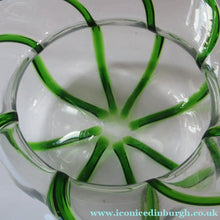 Load image into Gallery viewer, Victorian Art Glass Bowl Green Trails Stuart &amp; Sons Stourbridge
