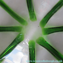 Load image into Gallery viewer, Victorian Art Glass Bowl Green Trails Stuart &amp; Sons Stourbridge
