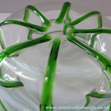 Load image into Gallery viewer, Victorian Art Glass Bowl Green Trails Stuart &amp; Sons Stourbridge
